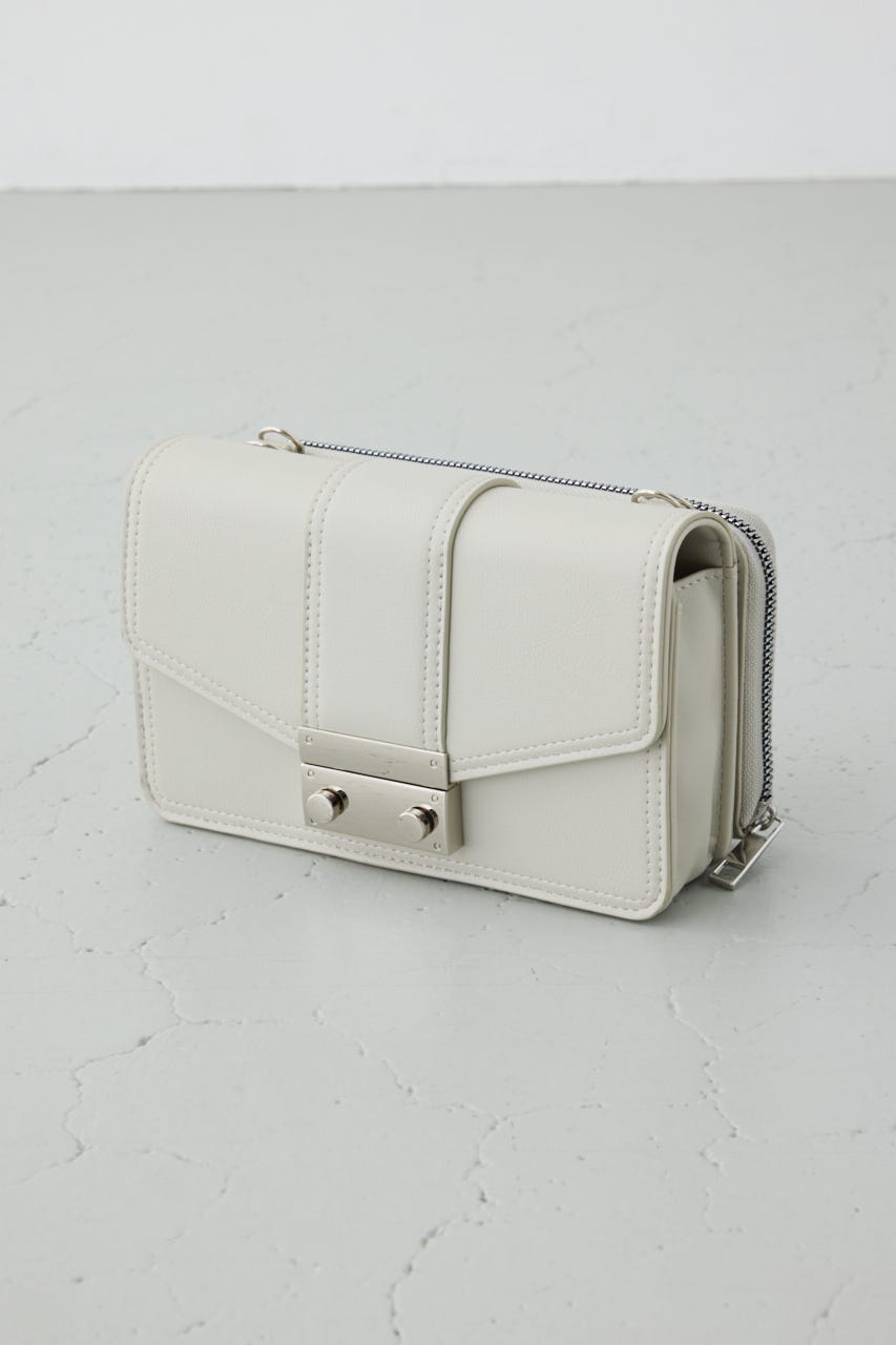 フラップデザインウォレットバッグ GREIGE FREE