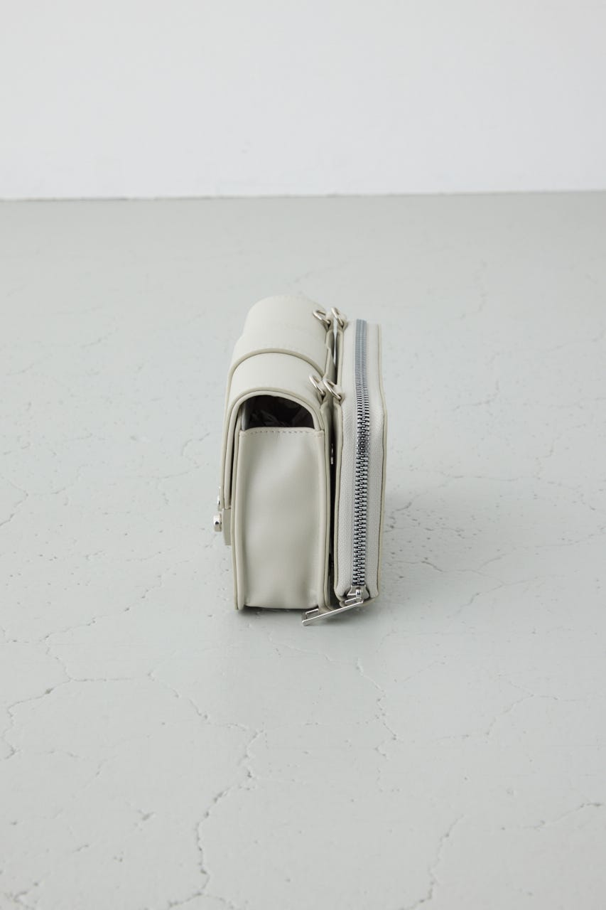 フラップデザインウォレットバッグ GREIGE FREE