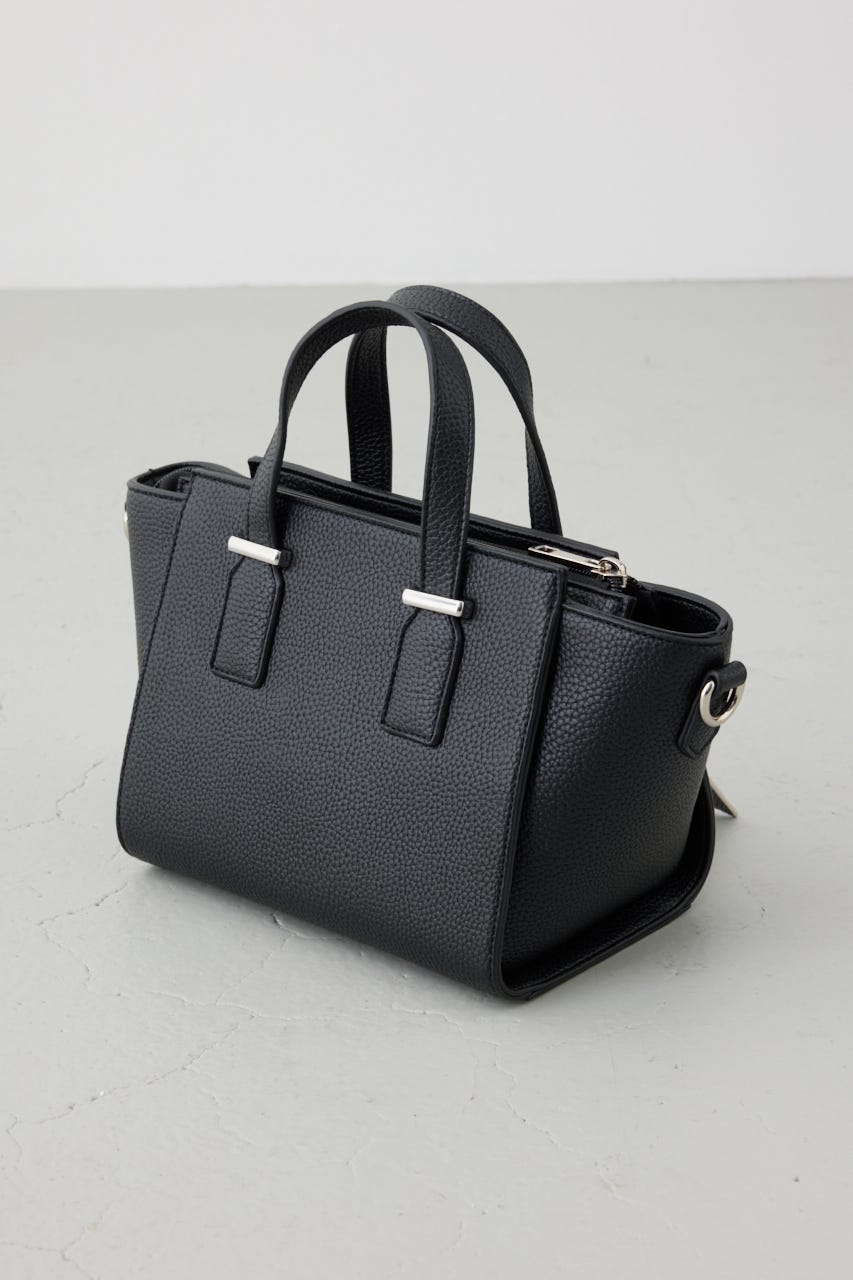 チャームセットトラペイズドバッグ BLK FREE