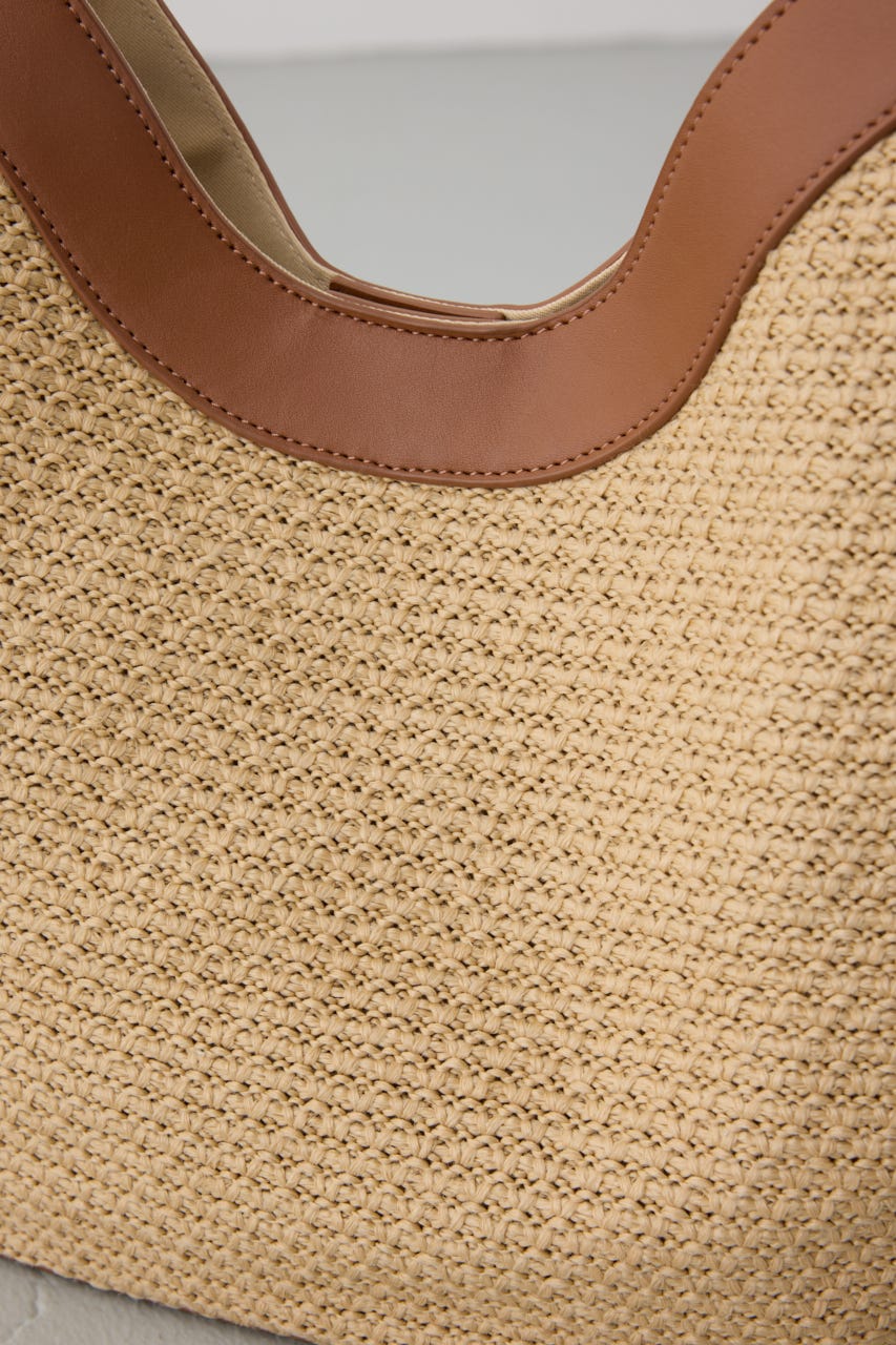 フェイクレザーパイピング雑材トートバッグ CAM FREE