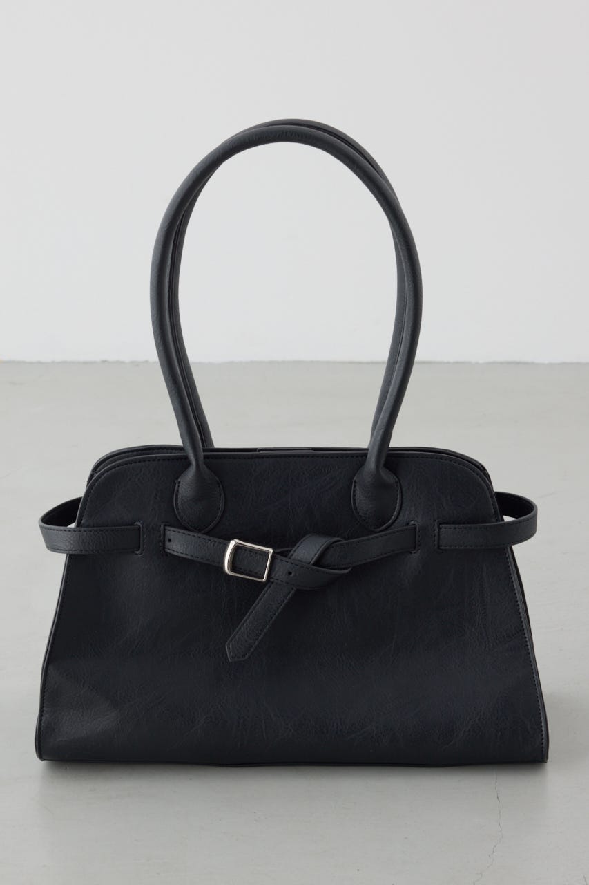 メタルパーツベルトハンドバッグ BLK FREE