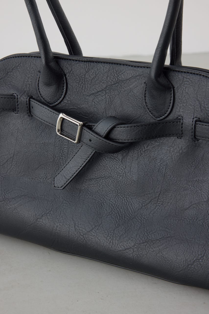 メタルパーツベルトハンドバッグ BLK FREE