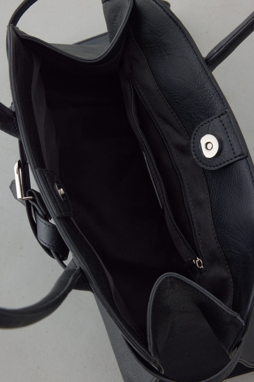 メタルパーツベルトハンドバッグ BLK FREE