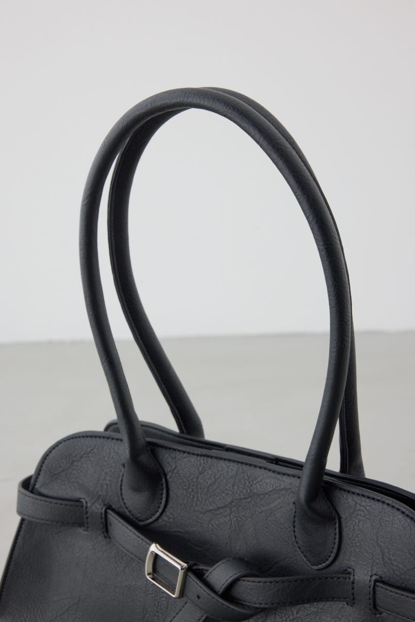 メタルパーツベルトハンドバッグ BLK FREE