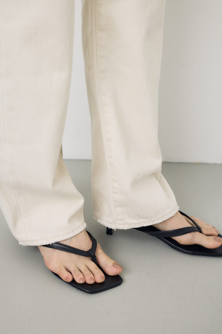 トングミュールサンダル BLK S