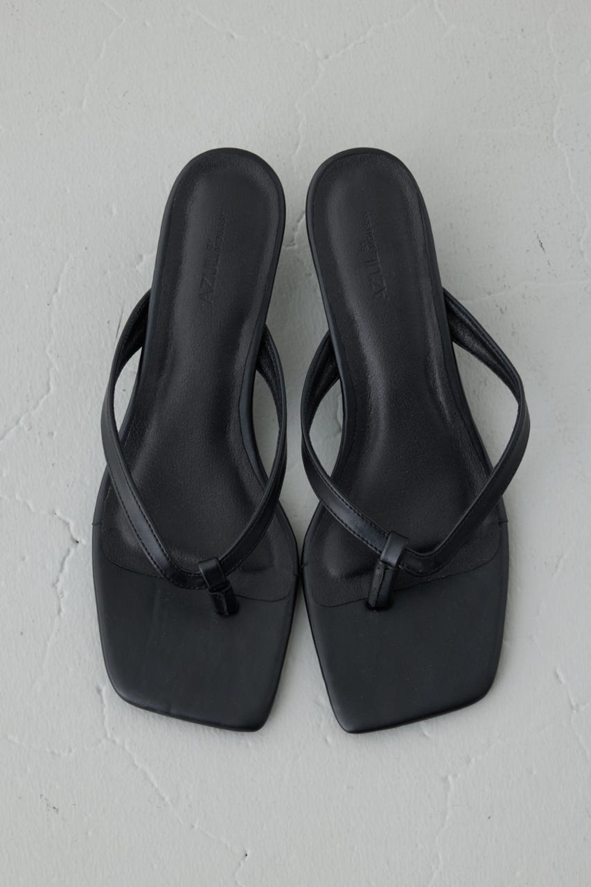 トングミュールサンダル BLK S