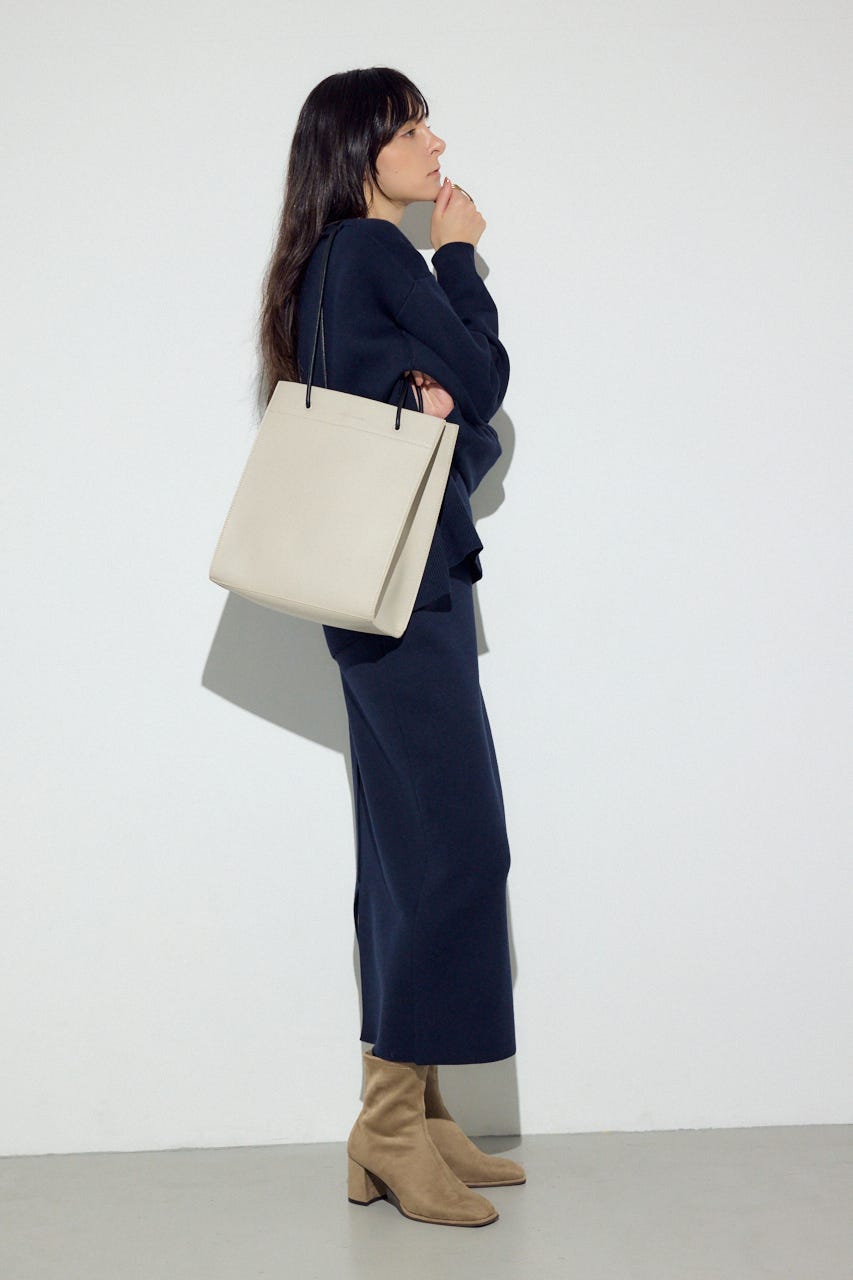 ナローハンドルショッパーバッグ GREIGE FREE