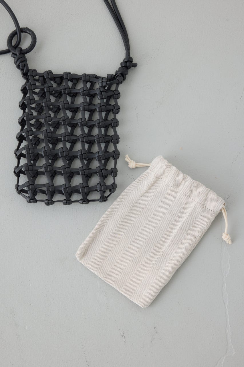 マクラメミニショルダー BLK FREE