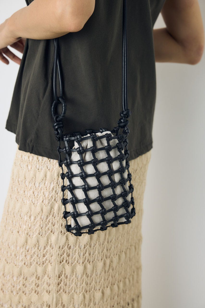マクラメミニショルダー BLK FREE