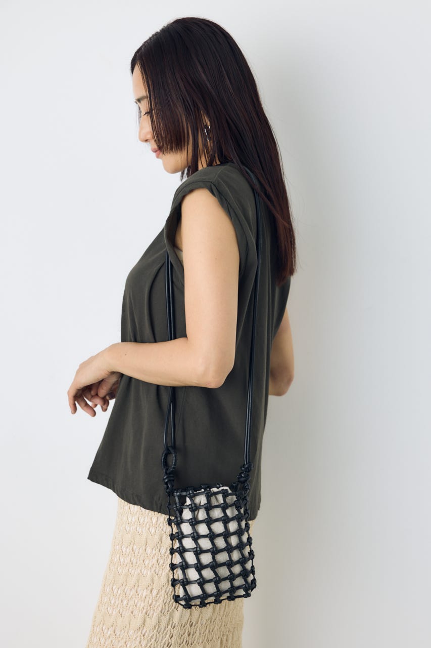 マクラメミニショルダー BLK FREE