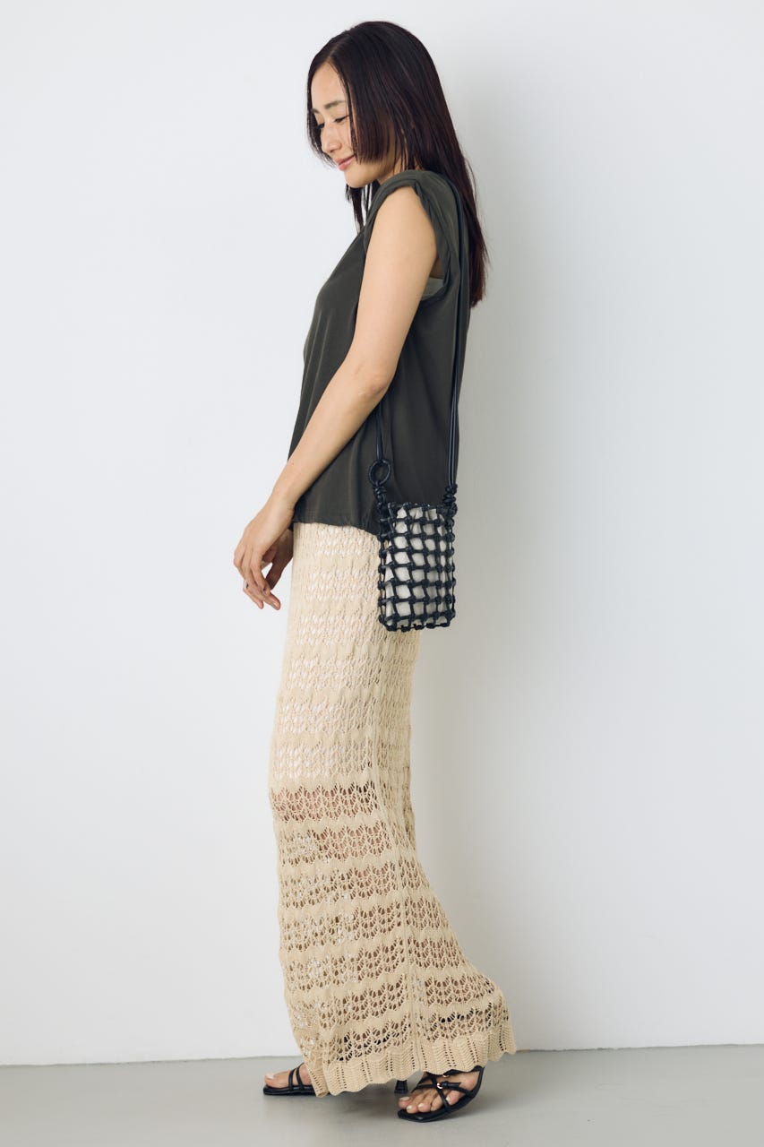 マクラメミニショルダー BLK FREE