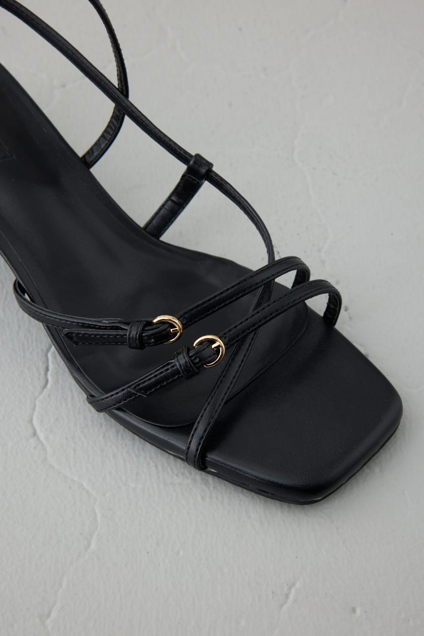 ナローストラップサンダル BLK LL