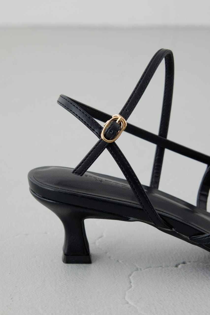 ナローストラップサンダル BLK LL