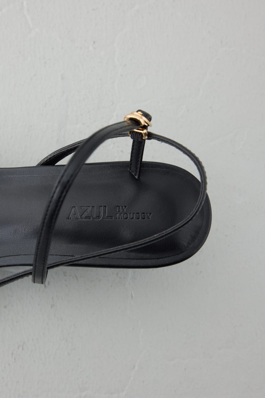 ナローストラップサンダル BLK LL