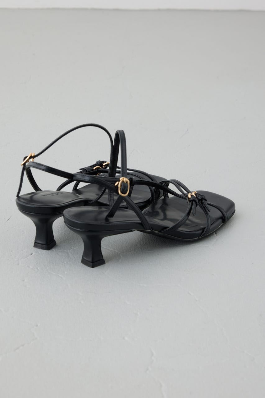 ナローストラップサンダル BLK LL