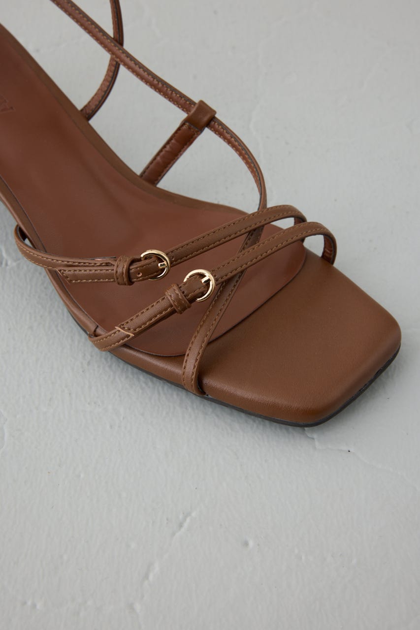 ナローストラップサンダル BRN LL