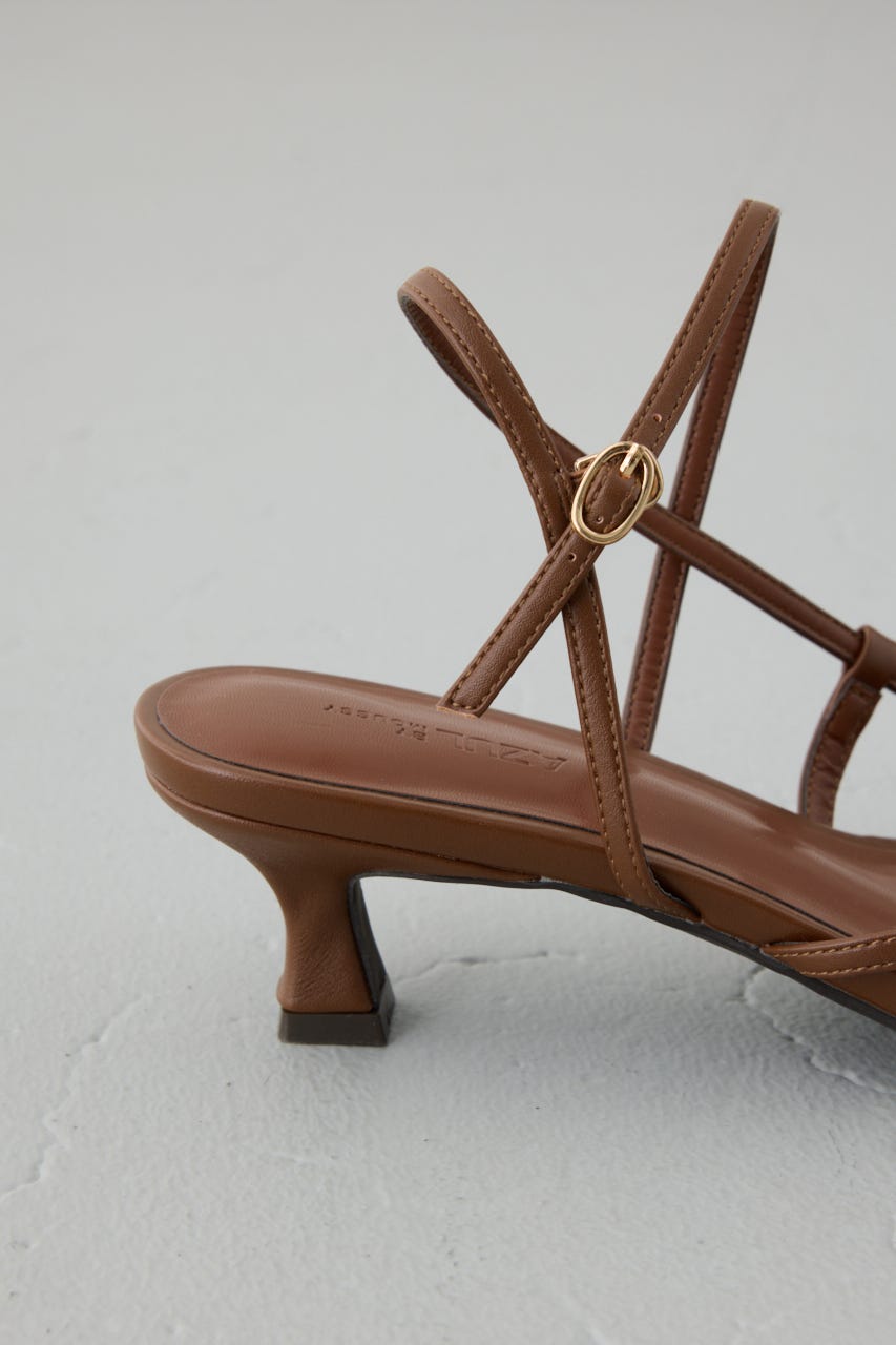 ナローストラップサンダル BRN LL