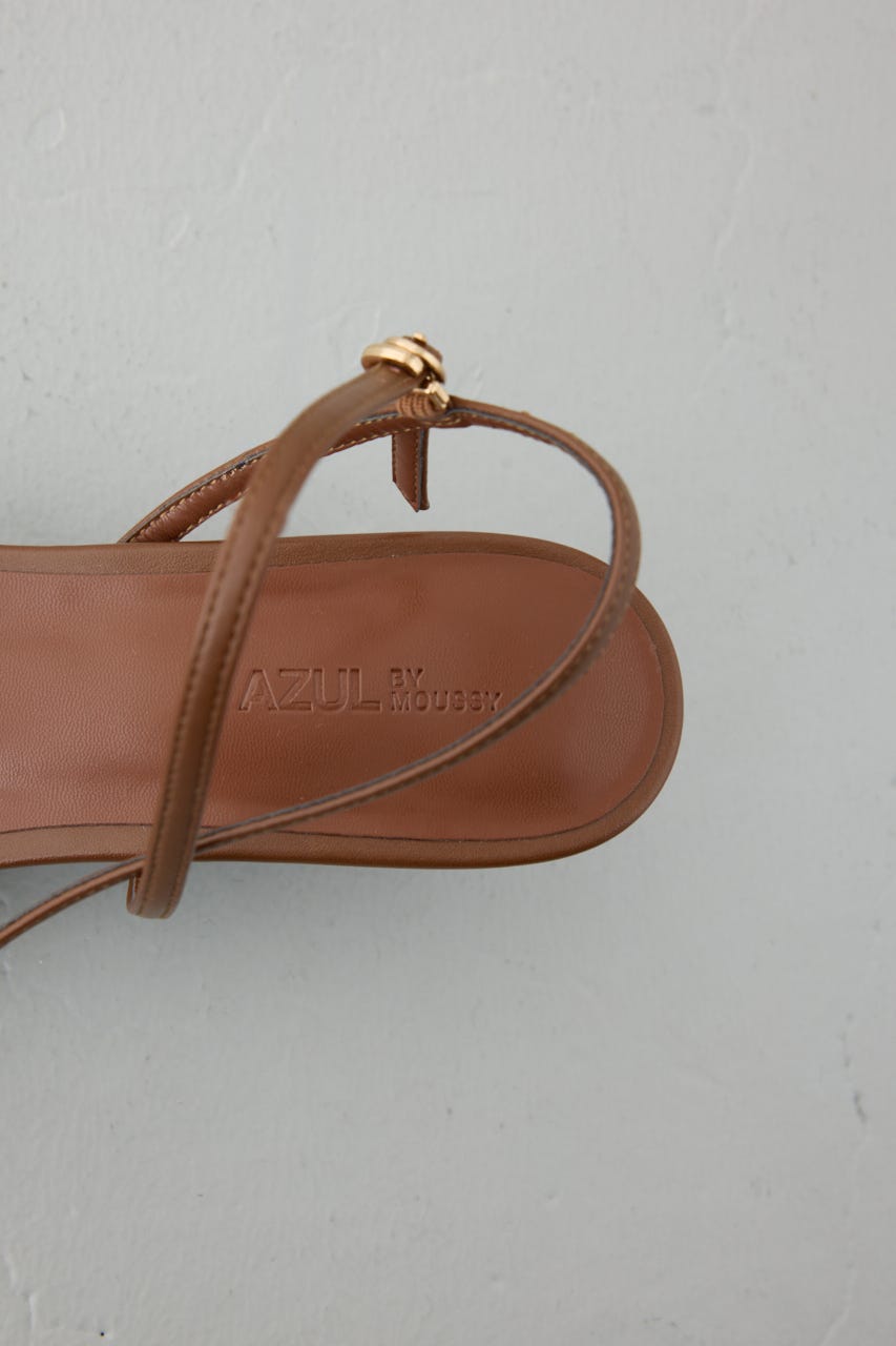 ナローストラップサンダル BRN LL