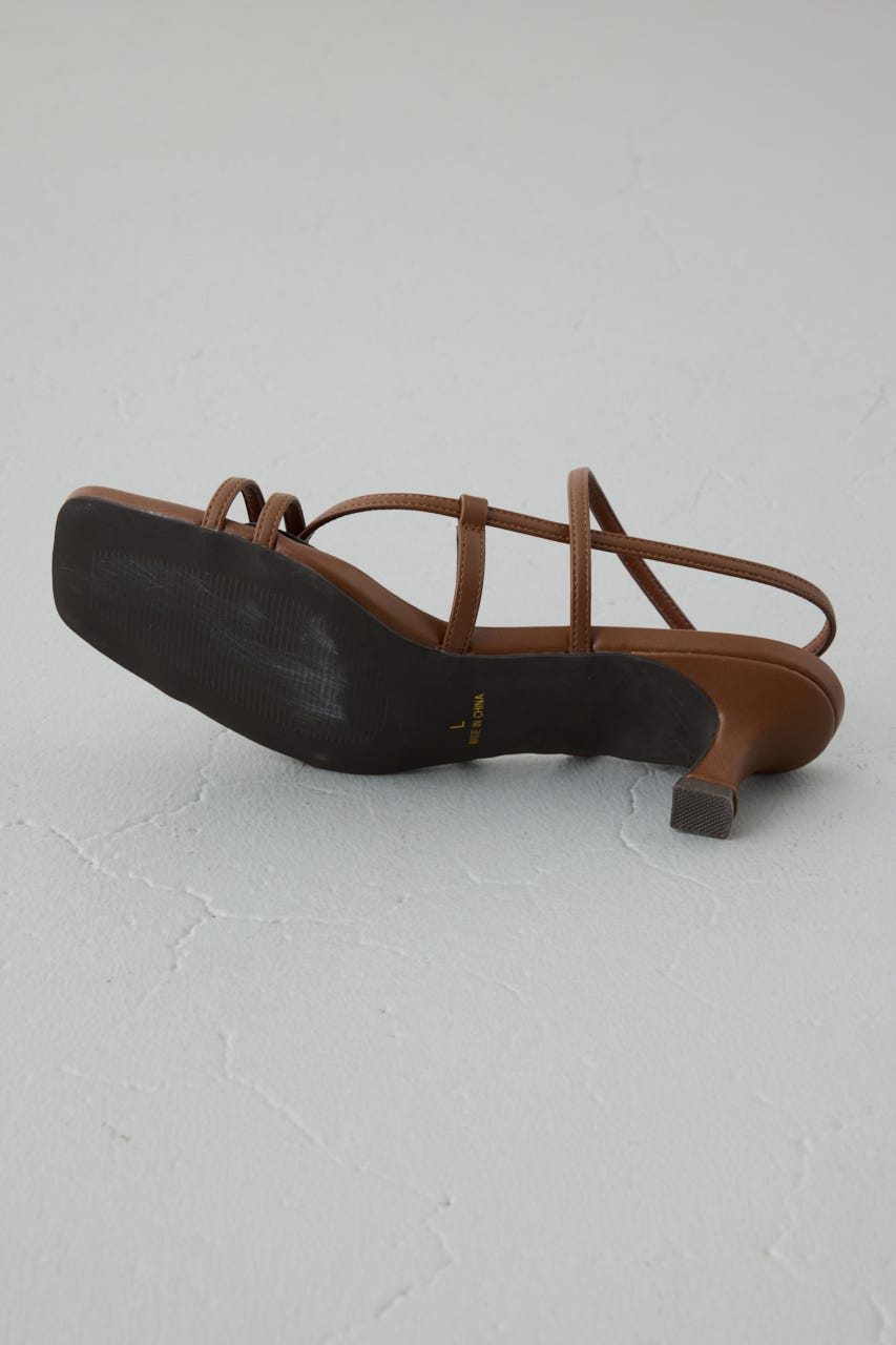 ナローストラップサンダル BRN LL
