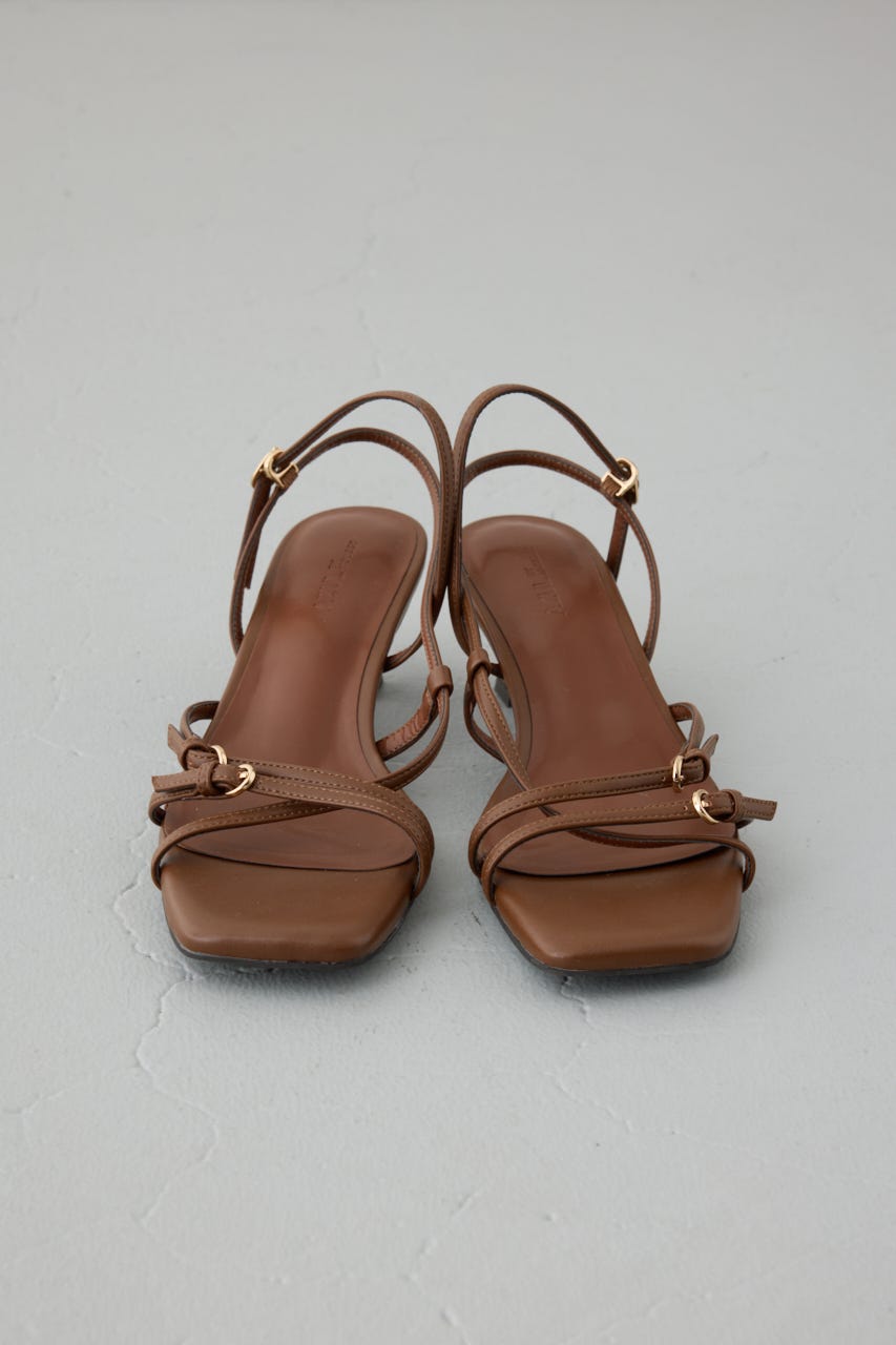 ナローストラップサンダル BRN LL