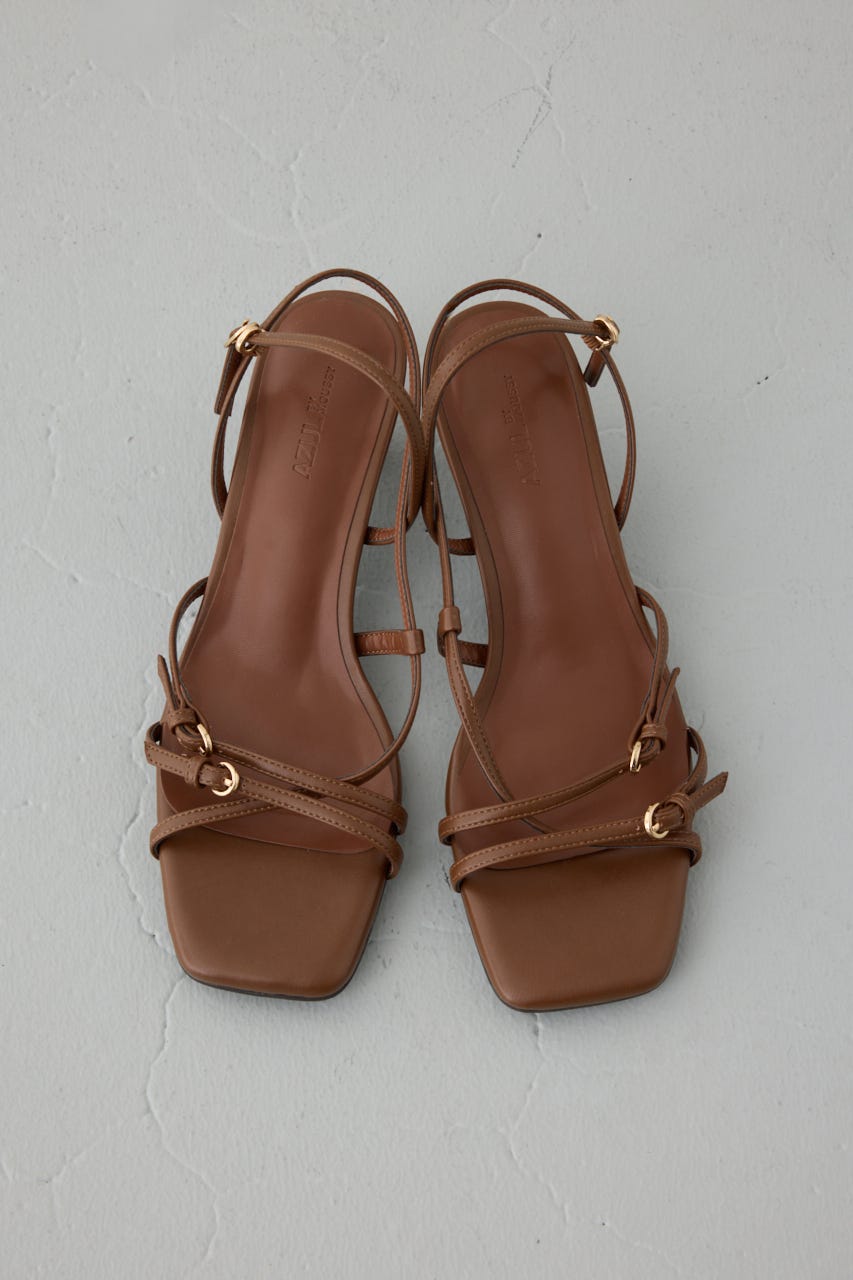 ナローストラップサンダル BRN LL