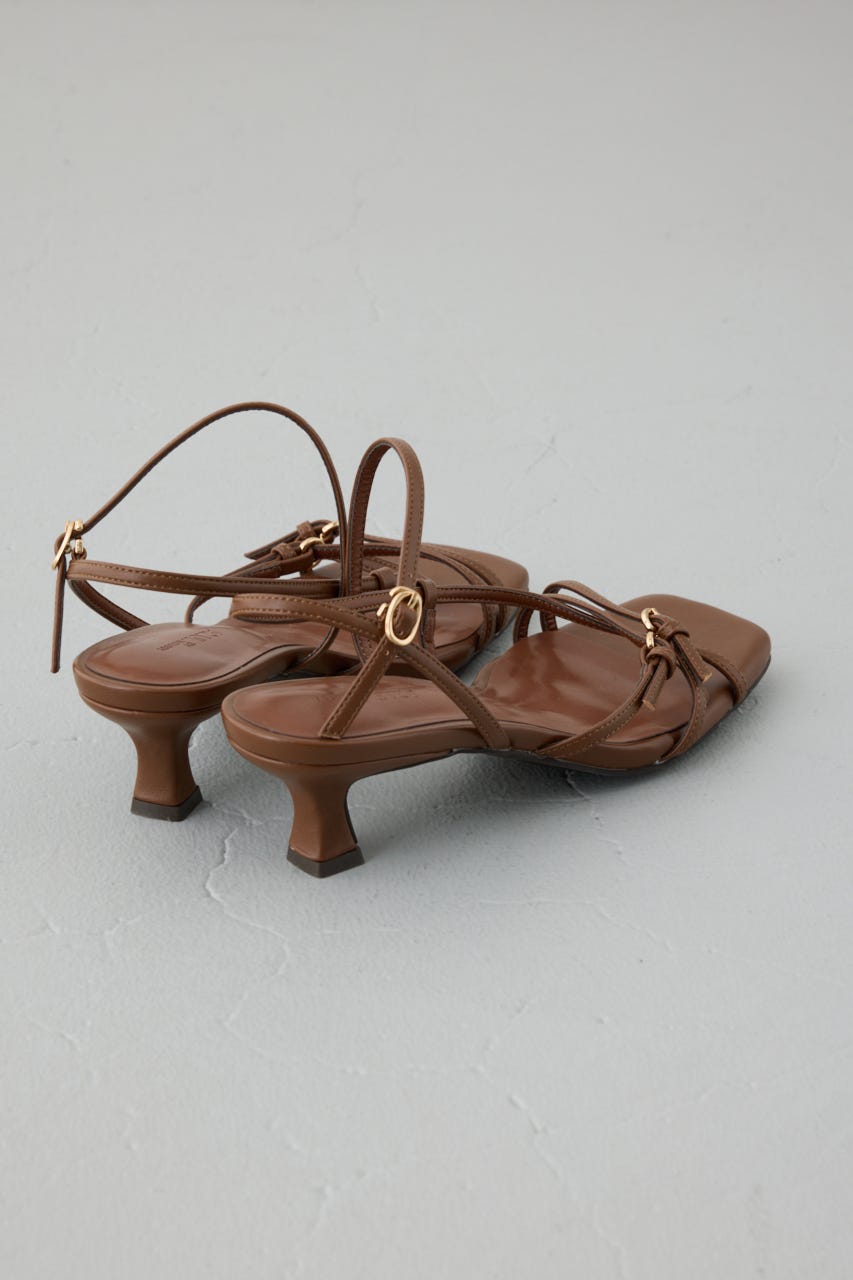 ナローストラップサンダル BRN LL