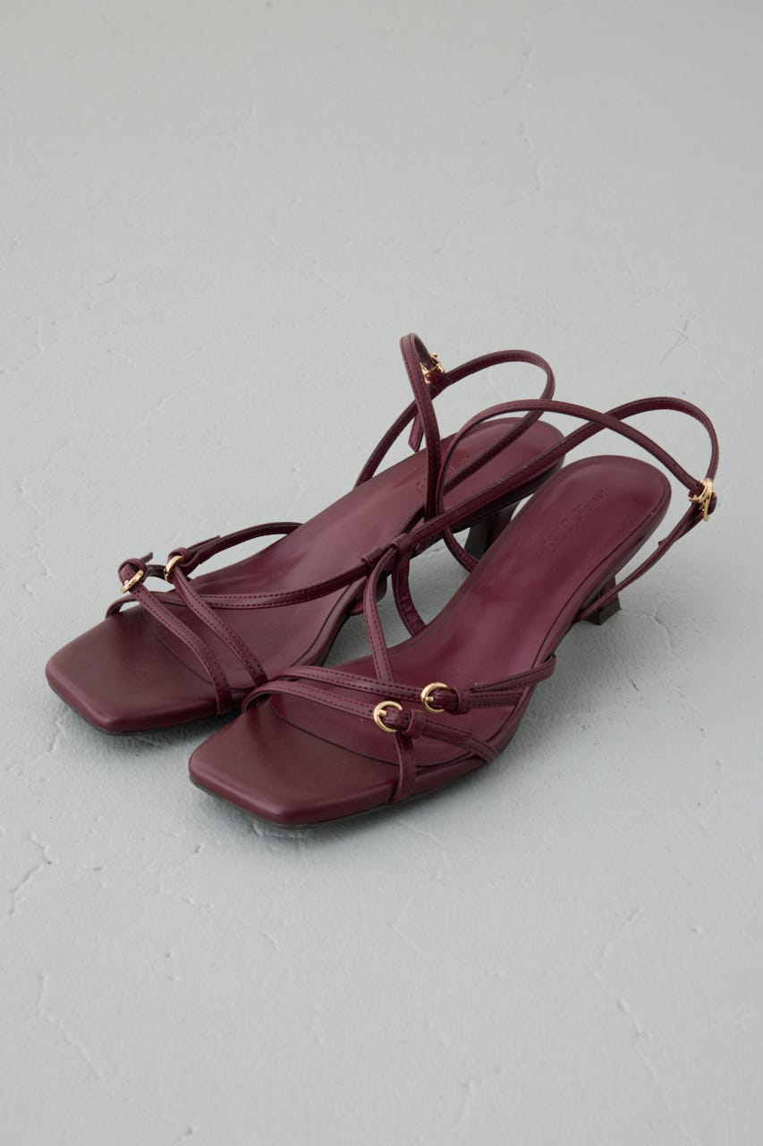 ナローストラップサンダル RED M