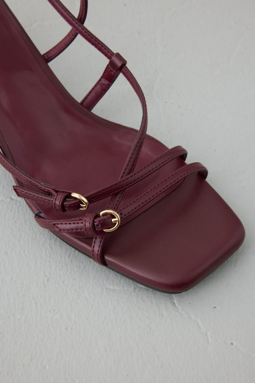 ナローストラップサンダル RED M