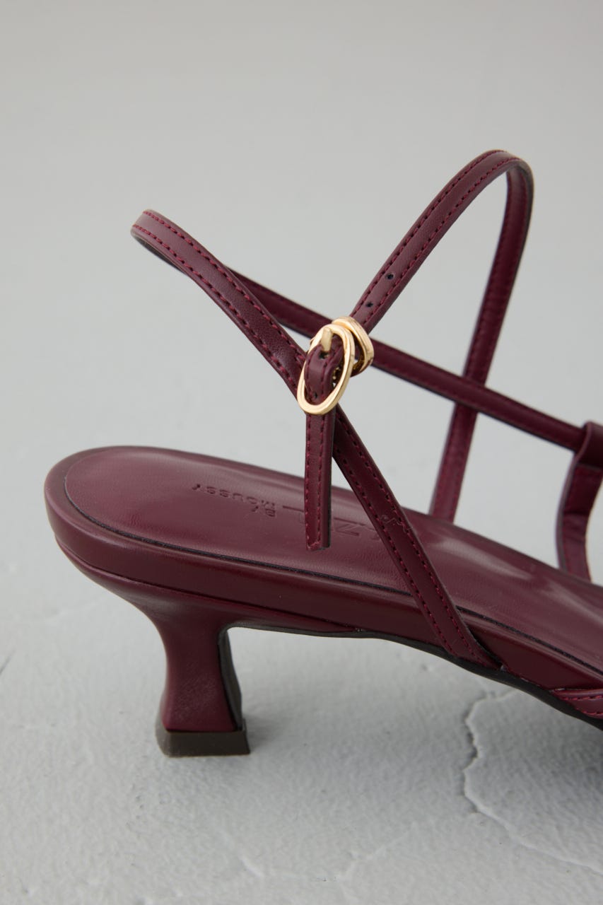 ナローストラップサンダル RED M