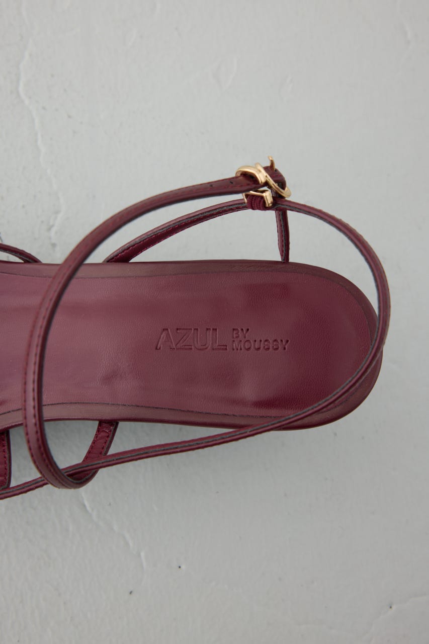 ナローストラップサンダル RED M