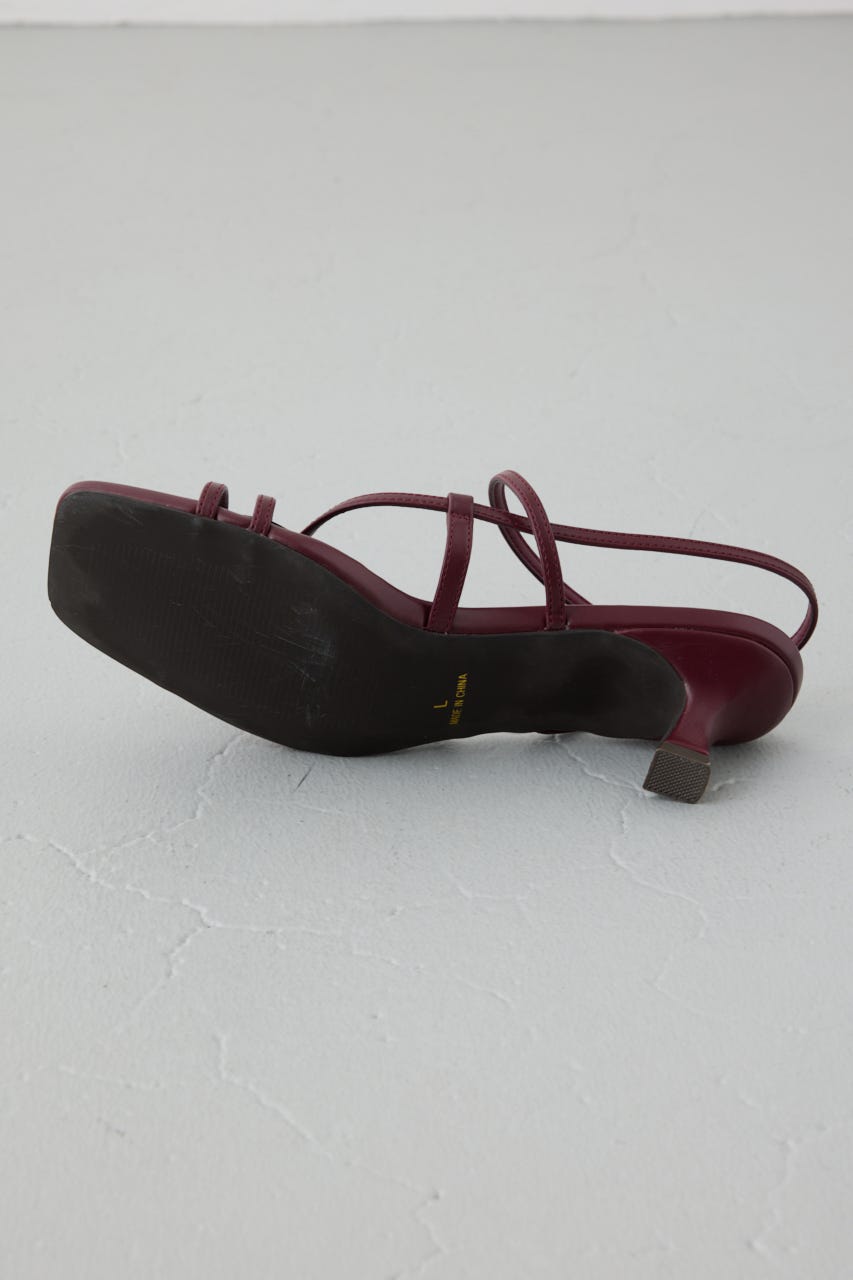 ナローストラップサンダル RED M