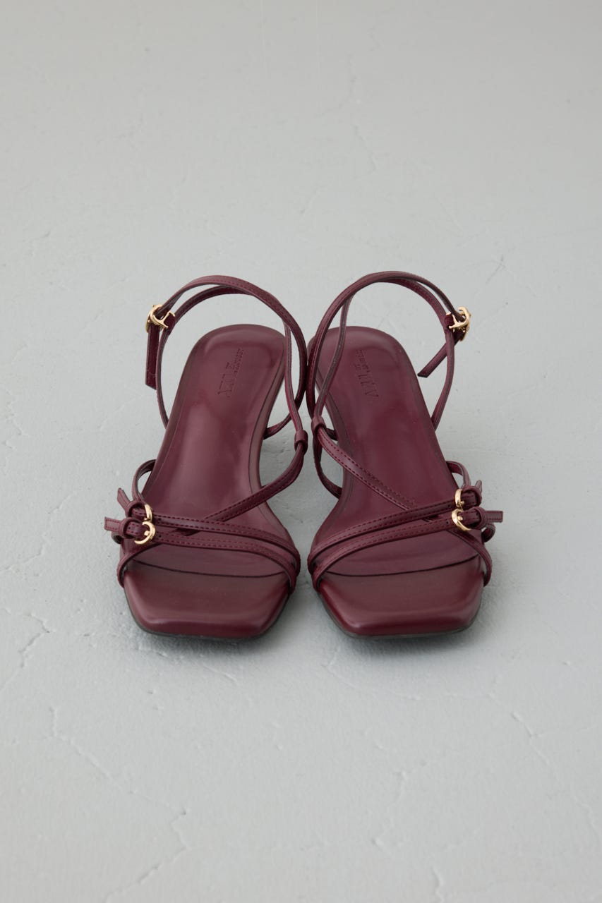 ナローストラップサンダル RED M