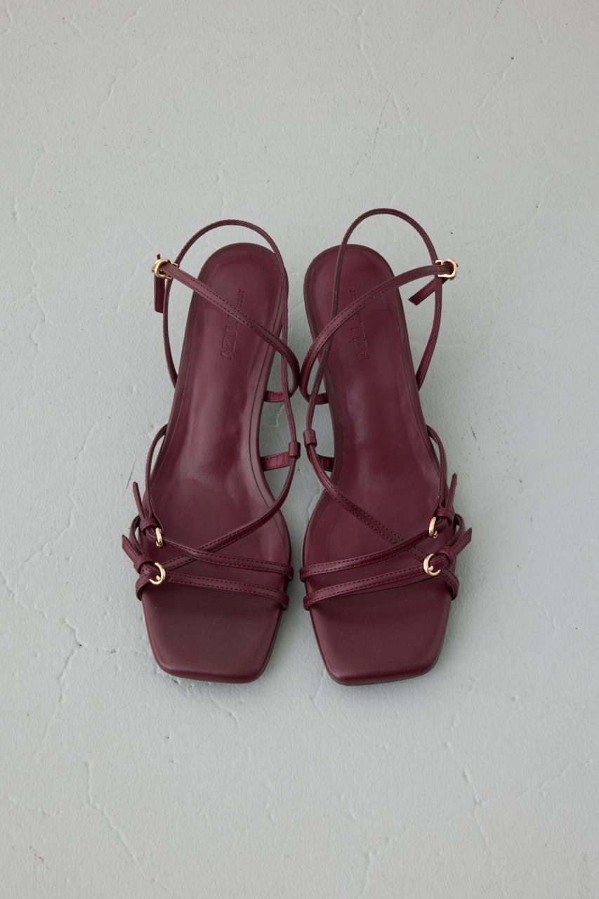 ナローストラップサンダル RED M