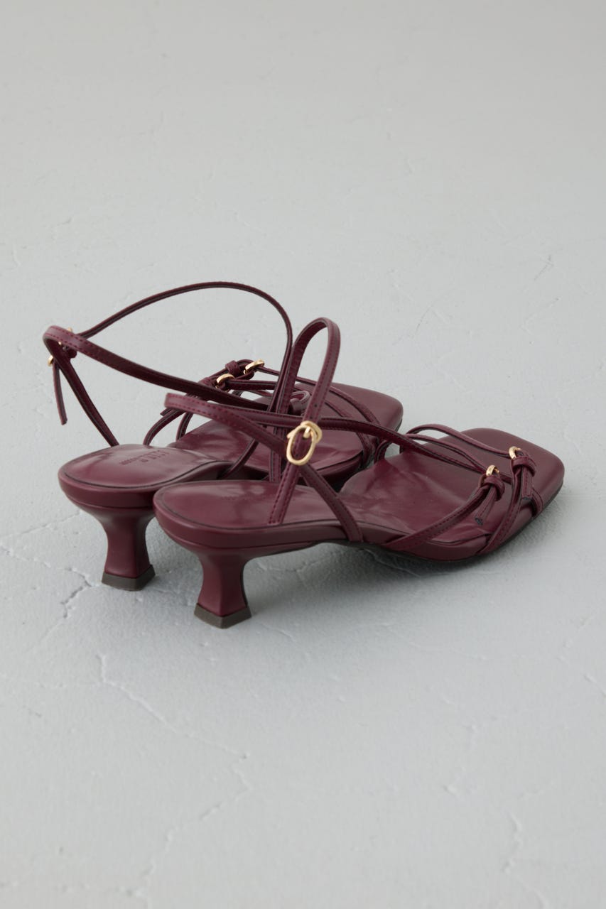 ナローストラップサンダル RED M