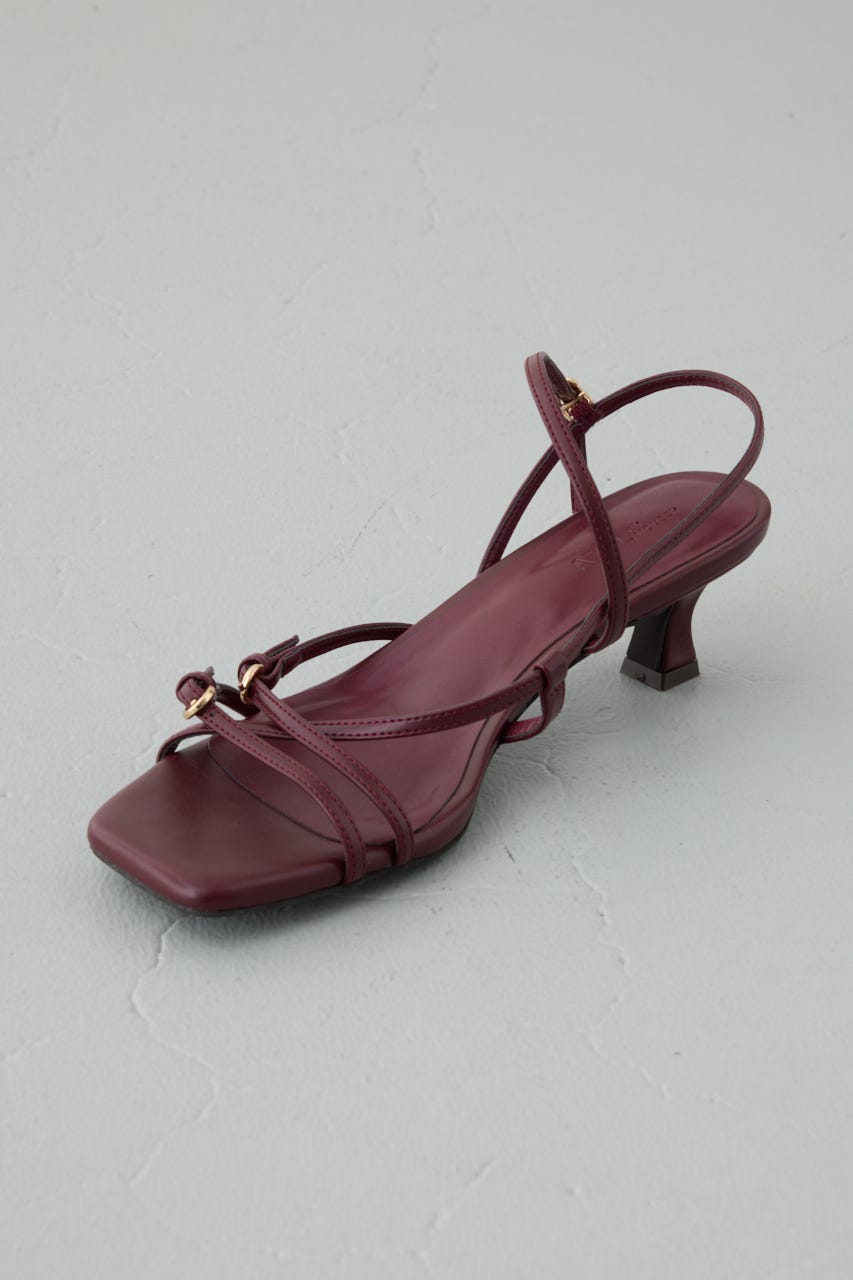 ナローストラップサンダル RED M