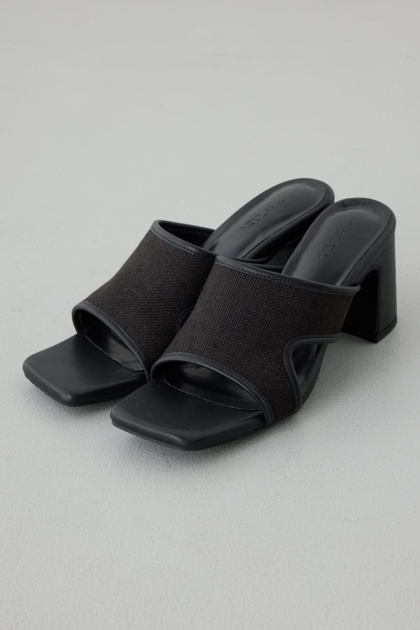 カットアウトヒールサンダル BLK L