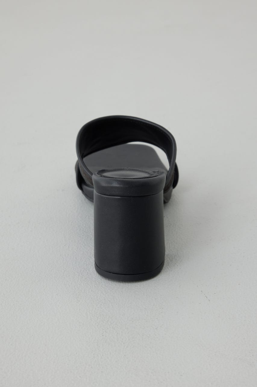 カットアウトヒールサンダル BLK L