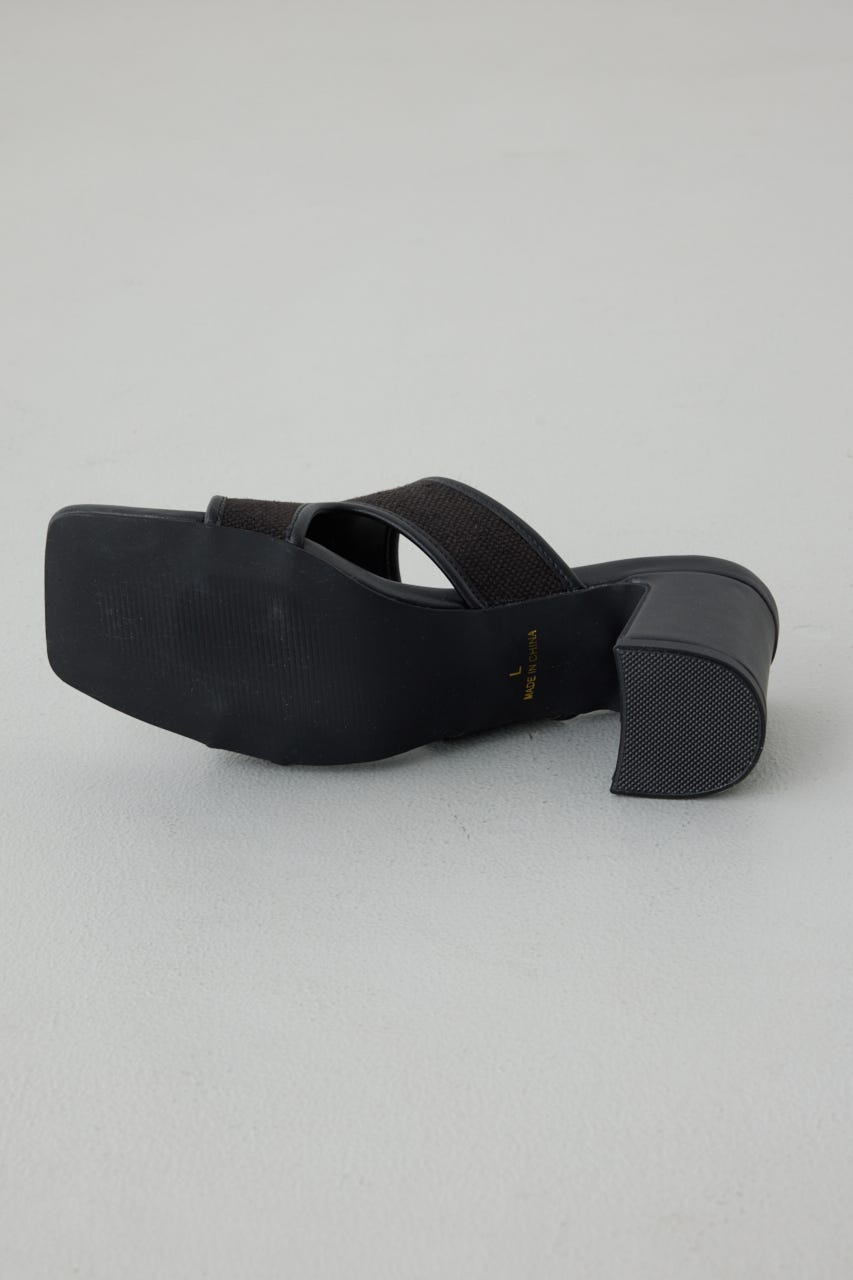 カットアウトヒールサンダル BLK L