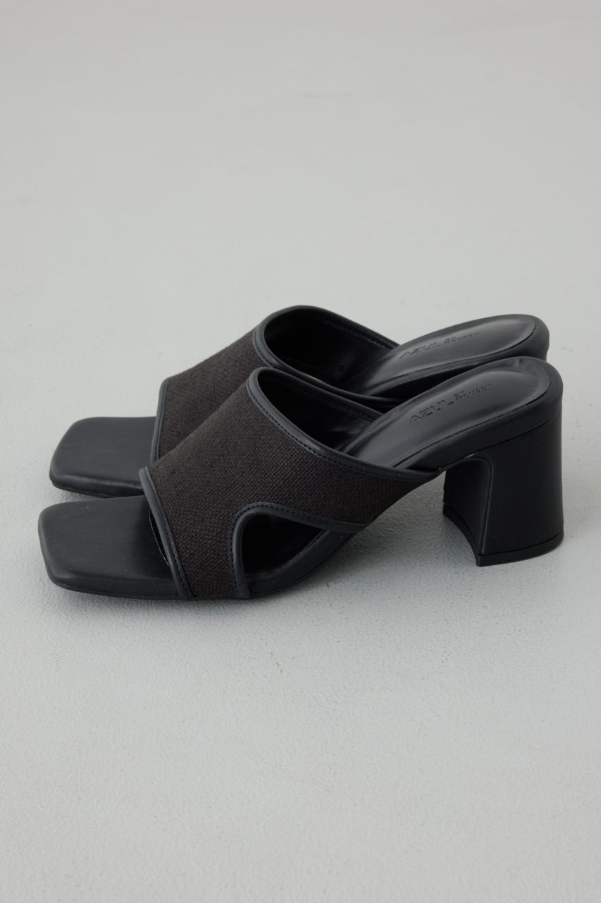 カットアウトヒールサンダル BLK L
