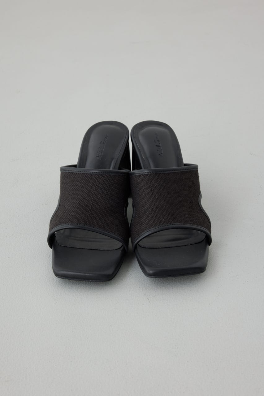 カットアウトヒールサンダル BLK L