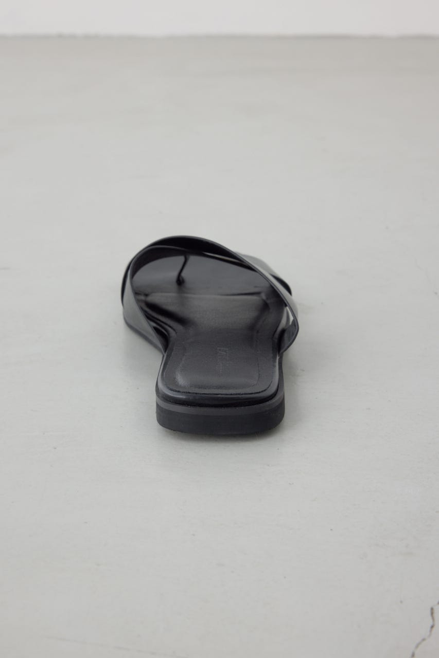ワイドベルトフラットサンダル BLK M