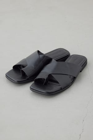 ワイドベルトフラットサンダル