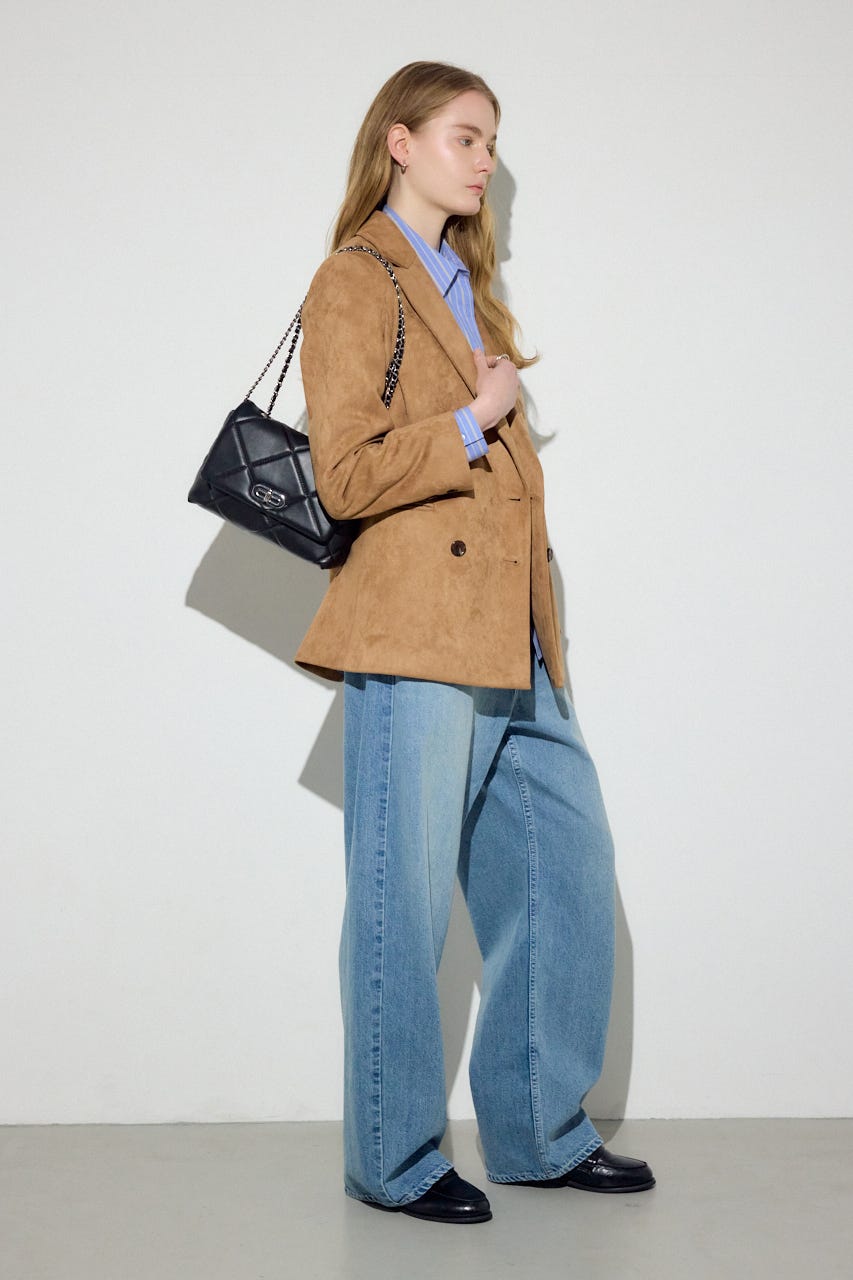 キルティングデザインフラップバッグ BLK FREE