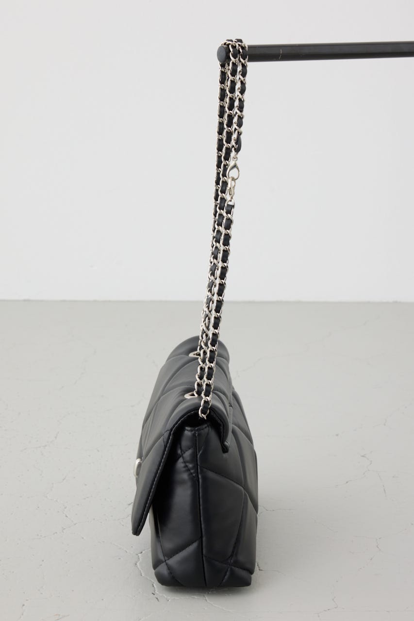 キルティングデザインフラップバッグ BLK FREE