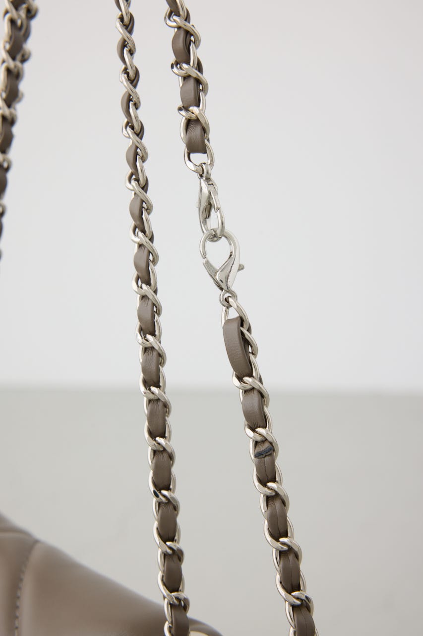 キルティングデザインフラップバッグ BRN FREE