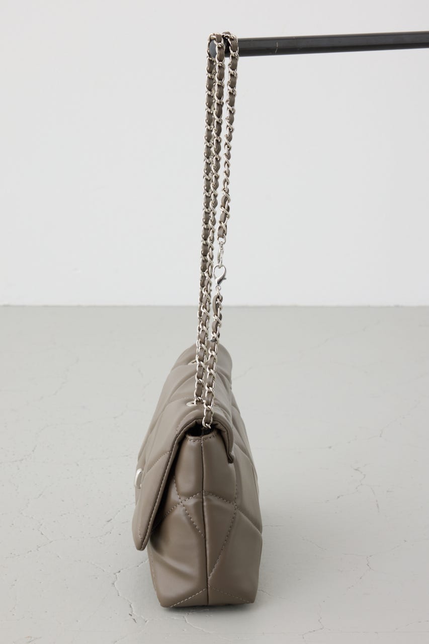 キルティングデザインフラップバッグ BRN FREE