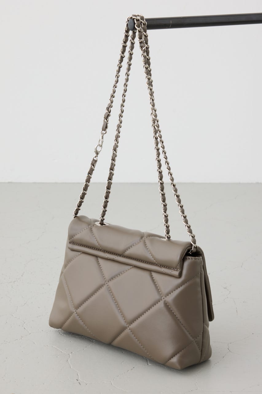 キルティングデザインフラップバッグ BRN FREE