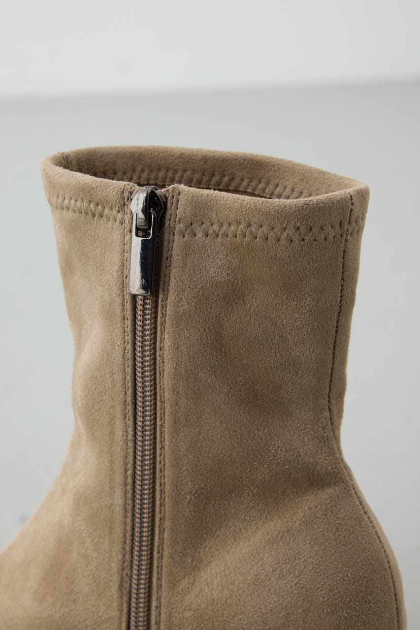 フェイクスエードショートストレッチブーツ BEG L