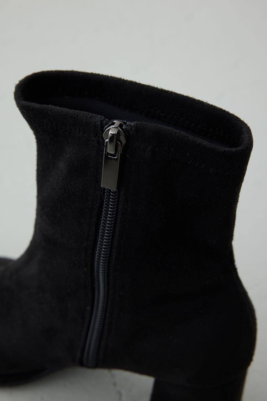 フェイクスエードショートストレッチブーツ BLK M