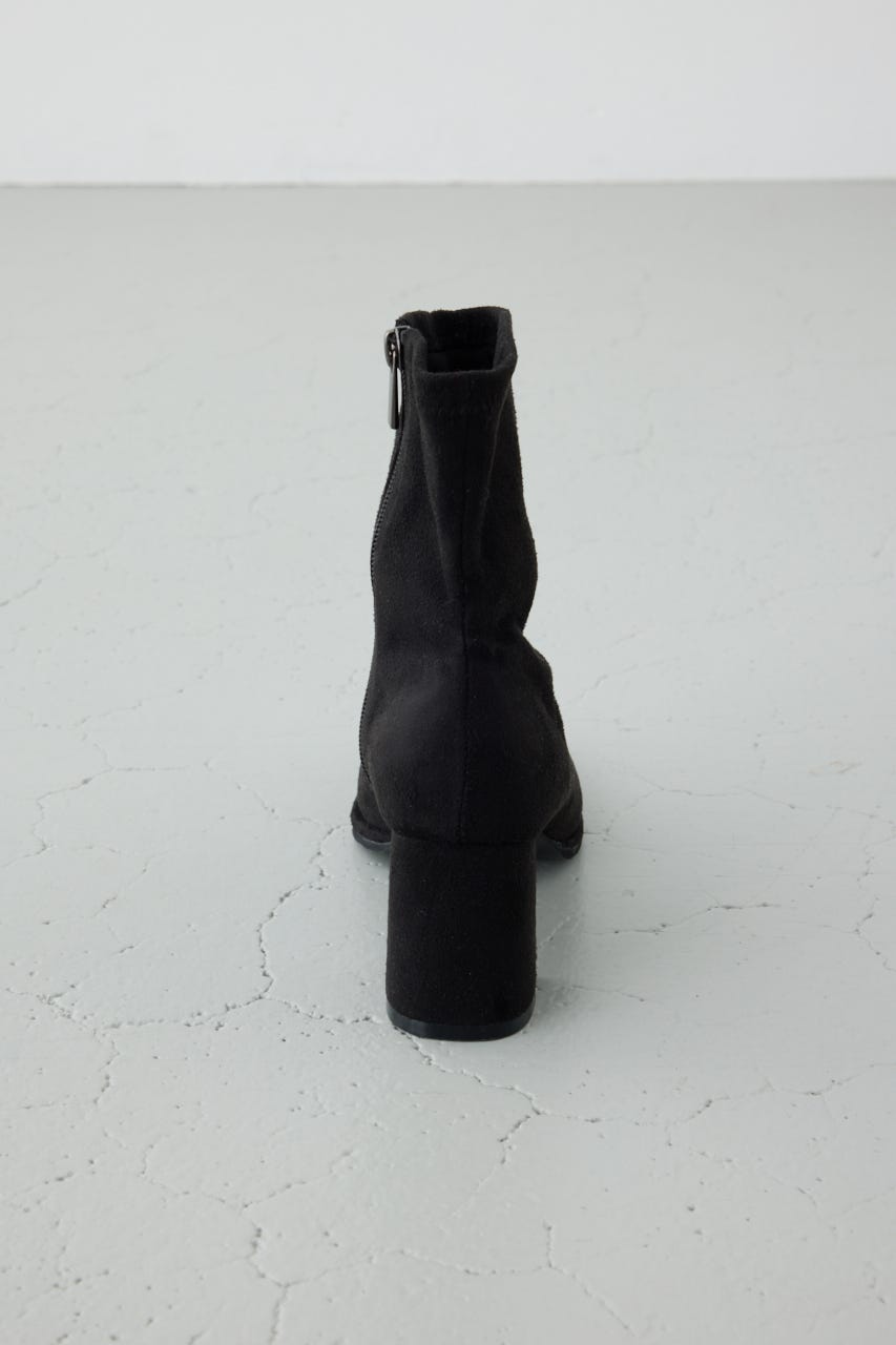 フェイクスエードショートストレッチブーツ BLK M